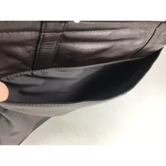 Wilsons Leather Unisex Brown Detachable Strap Top Handle Briefcase Document Case - Picture 7 of 10